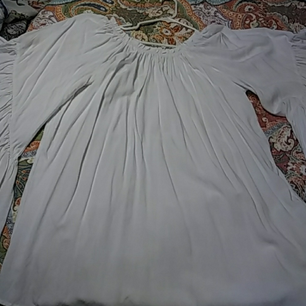 Flowy tunic off the shoulders flowy bell sleeves